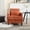 Dark Orange, variant on BISHE Mid Century Modern Armchair, Solid Wood Frame Accent Chair with Tufted Chenille Upholstery & Studded Details, Comfortable Lounge Chair for Living Room, Bedroom or Reading Nook, Wine Red