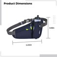 thumbnail image 4 of Sac Banane avec Porte-Bouteille d'Eau, Sac de Taille Imperméable pour la Course, Ceinture de Sport Réfléchissante avec Sangle Réglable, Pochette d'Hydratation pour Entraînement Physique Jogging Randonnée, 4 of 5
