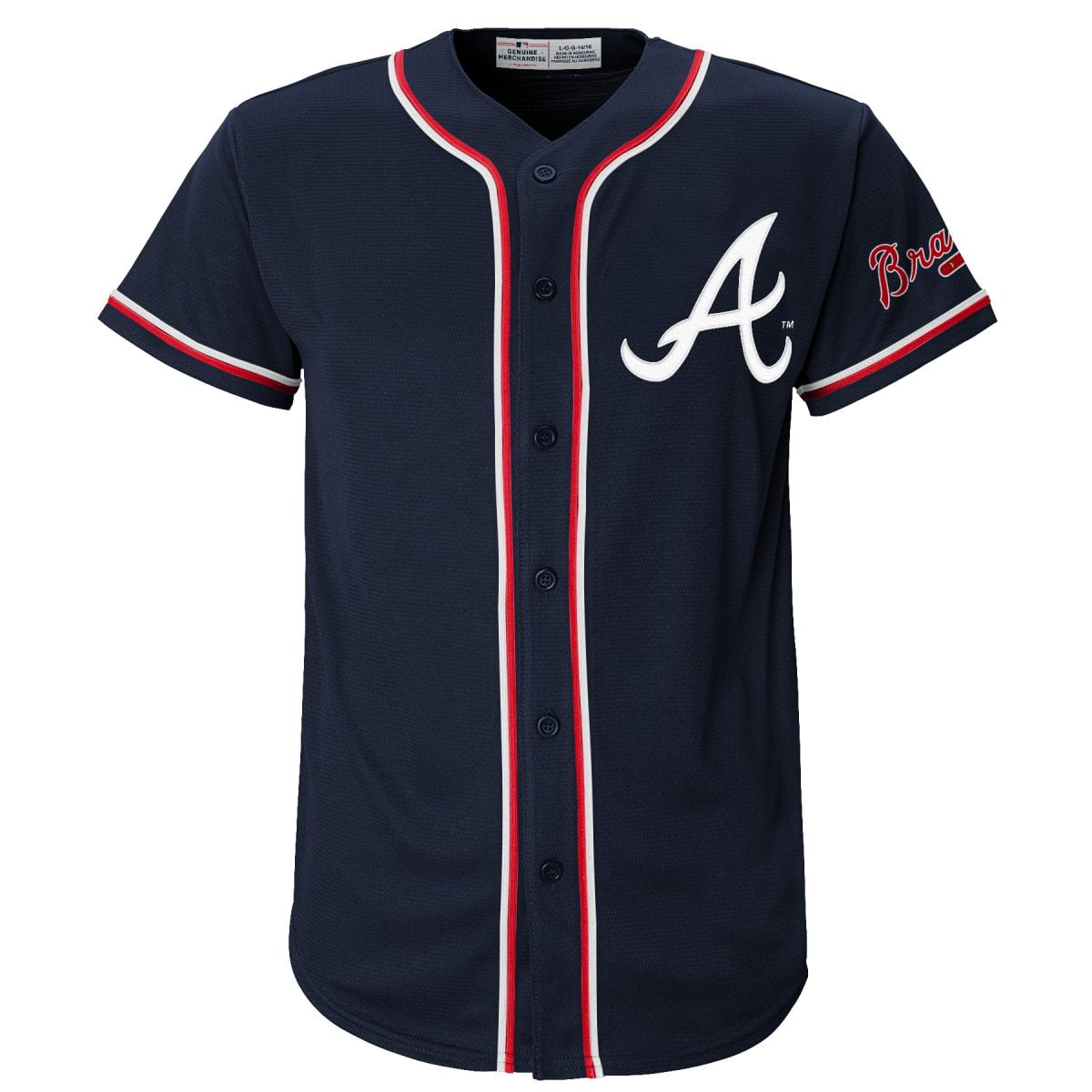 MLB Atlanta Braves Youth Primary Color Synthetic Jersey