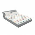 thumbnail image 2 of Ambesonne Scottie Dog Fitted Sheet & Pillow Sham Set, Little Dachshund Breeds, Queen, Multicolor, 2 of 2