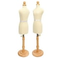thumbnail image 1 of Female Mannequin Torso with Stand, Height Adjustable Dress Form Manikin Body with Wooden Base, Pinnable Mannequin Body Dress Jewelry Display for Sewing Dressmakers, 1 of 8