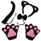 thumbnail image 1 of 1 juego de adorables y lindas diademas con orejas de gato, kit de disfraz de gato de peluche ultrasuave para Halloween, accesorios de disfraz de gato, disfraz de animal para cosplay, 1 of 8