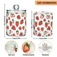 thumbnail image 5 of Yayeee 4 Pack Qtip Holder Bathroom Cotton Swab Canister with Lid Clear Dispenser Set, Strawberry, 5 of 6