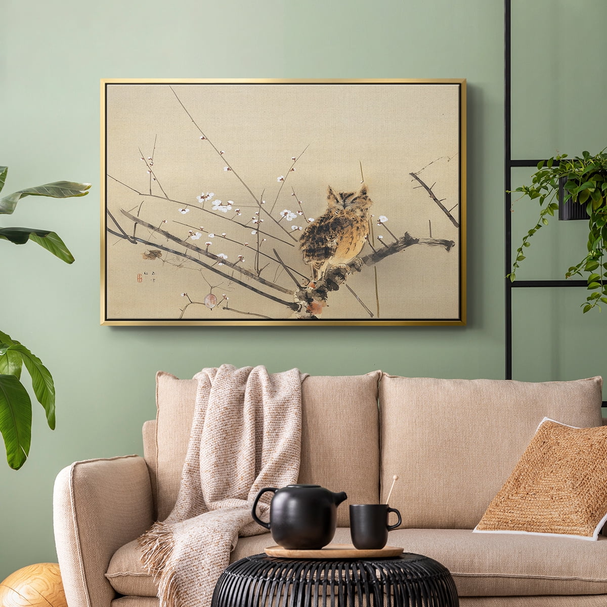 Vintage Landscape-MXVI By Wexford Home Framed in Gold Wood Gallery Wrapped Canvas 25 in. x 37 in.