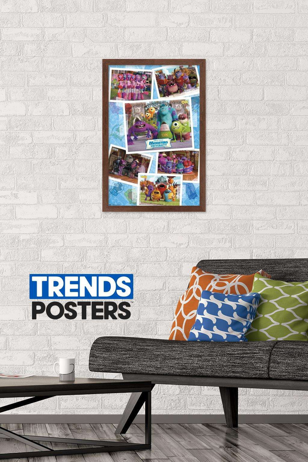 Disney Pixar Monsters University - Grid Wall Poster, 14.725" x 22.375", Framed