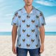 thumbnail image 2 of Fotbe Corgi Dog Camisa Hawaiana para Hombre Unisex – Camisa Casual de Verano con Botones de Manga Corta de Algodón y Lino,Large, 2 of 7
