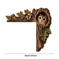 thumbnail image 3 of Diceymbol Chipmunk Tree Hollow Door Topper Woodland Animal Door Frame Decoration, Owl 2D Wooden Corner Sign with Mushrooms for Rustic Home Decor, 3 of 6