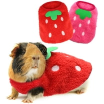 Guinea Pig Clothes 2 Packs - Rabbit Warm Vest Cozy T-Shirt for Ferret Bunny Kitten Chihuahua and Other Small Animals