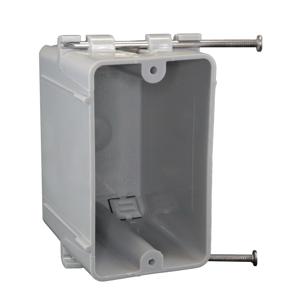 Cantex EZ20SNW PVC 1Gang Residential New Work Electrical Switch and