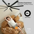 thumbnail image 4 of Electric Fans 84 In Super Large Black Ceiling Fan with Remote Control,Ceiling Fans, 4 of 6