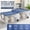 Clear / Blue, variant on Extra Large 40 Gallon Wheeled Plastic Storage Bin with Handle, Pack of 2, Clear and Blue Durable Storage Containers for Home and Garage Organization