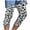 #02White, variant on ZVAVZ Yoga Pants Women,Ladies Vinatge Floral Print Leggings Elastic Waist Knee Length Capris Pants Summer Loose Dailywear Yoga Pant on Sale Gray,S