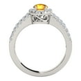 thumbnail image 4 of Engagement Rings for Women 1.68 Carat Diamond and Oval Shaped Citrine Ring prong 10K White Gold, 4 of 5