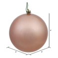 thumbnail image 5 of Vickerman N592058DCV Ornement de Boule en Forme de Bonnet Percé Or Rose, 8 Po., 5 of 5