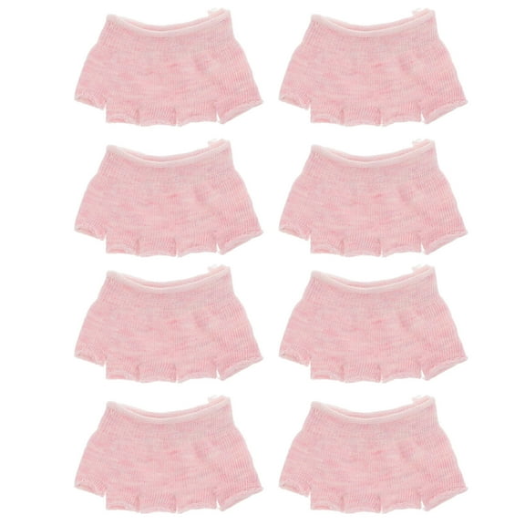 LULULION 4Pairs Pink Half Heel Socks with Toe Separators for Stability and Comfort