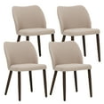 thumbnail image 2 of Modern Fabric Side Dining Chairs, Upholstered Dining Room Chairs Set of 4 - Camel, 2 of 8