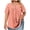 Orange, variant on Qiopertar Plus Size Polka Dot Tops for Women Short Sleeve Round Neck Button Up Pleated Blouse Casual Comfy Spring Summer Vacation Travel Fashion Tops, White 4XL