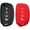 black and red, variant on Silicone 4B Case Fob Cover Case Protector for Hyundai Sonata Santa Fe Tucson Key (blue)