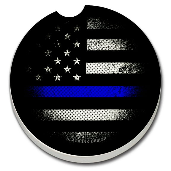 Thirstystone "Blue Line" Single Absorbent Stone Car Coaster