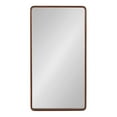 thumbnail image 6 of Kate and Laurel Valenti Transitional Rounded Rectangle Wooden Wall Mirror, 20 x 36, Walnut Brown, Sophisticated Modern Transitional Round Rectangular Mirror with Narrow Frame, 6 of 8