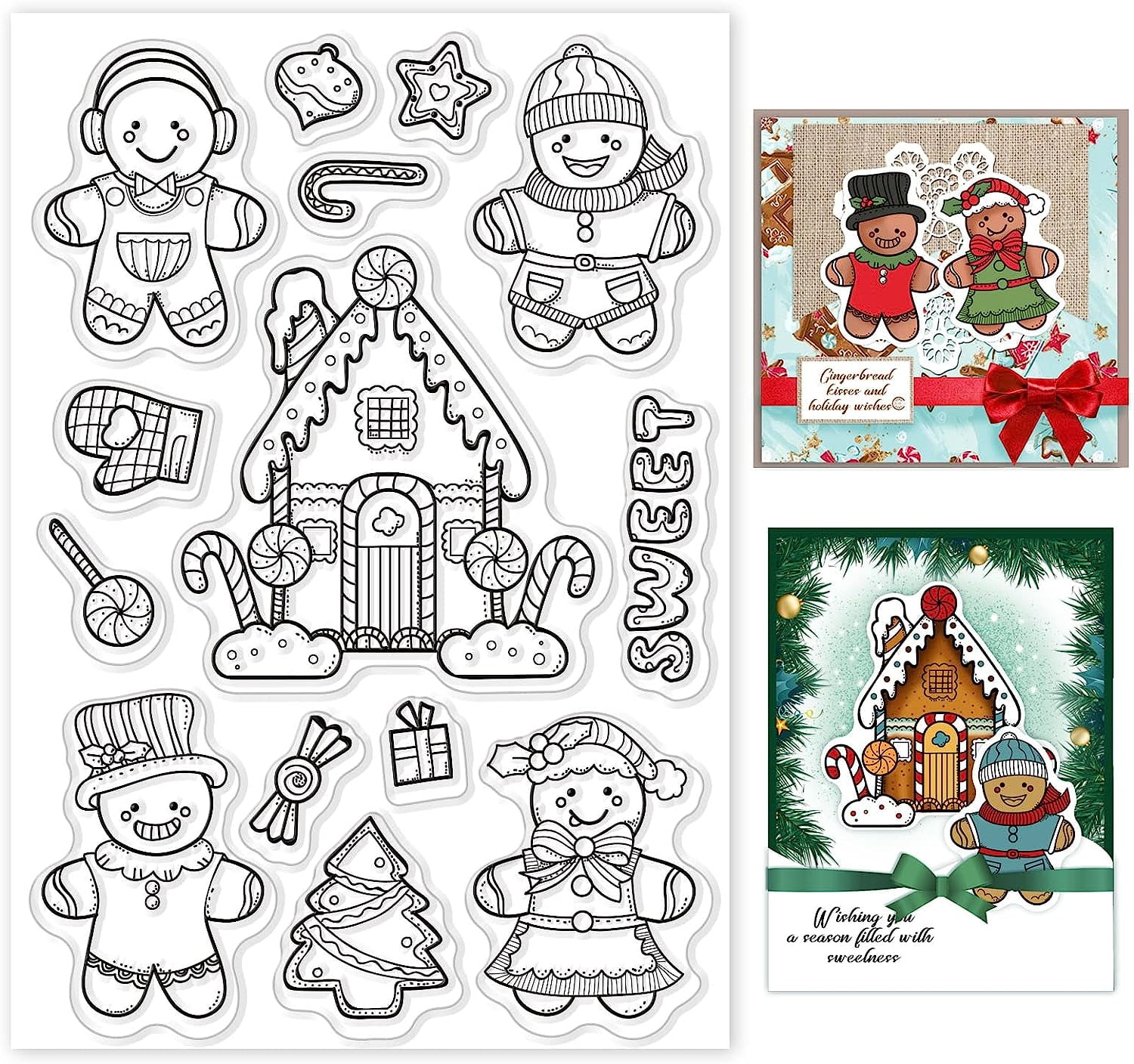 Rubber stamp christmas tree