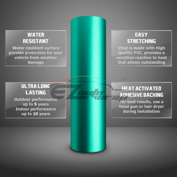 2Pcs Chevy Bowtie Vinyl Wrap - 5x10" Satin Chrome Purple Decal Film With Free Installation Tool Kit