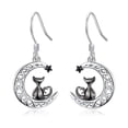thumbnail image 1 of Pendientes Ca/Luna/Cruz para mujer Pendientes de jaula de filigrana de plata de ley para niñas, 1 of 5
