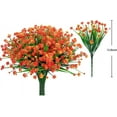 thumbnail image 2 of 24 Bundles Artificial Flowers for Outdoor, UV Resistant No Fade Fake Flowers Faux Plastic Plants for Hanging Planters Garden Porch Patio Window Box Spring Summer Decoration Orange, 2 of 8