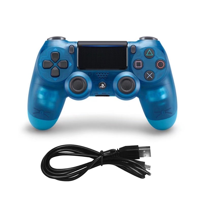 transparent blue ps4 controller