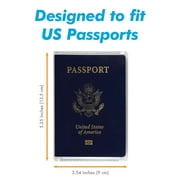 Clear Passport Cover Plastic Passport Protector Vinyl ID Card Protector Case Holder Travel Pack of 6