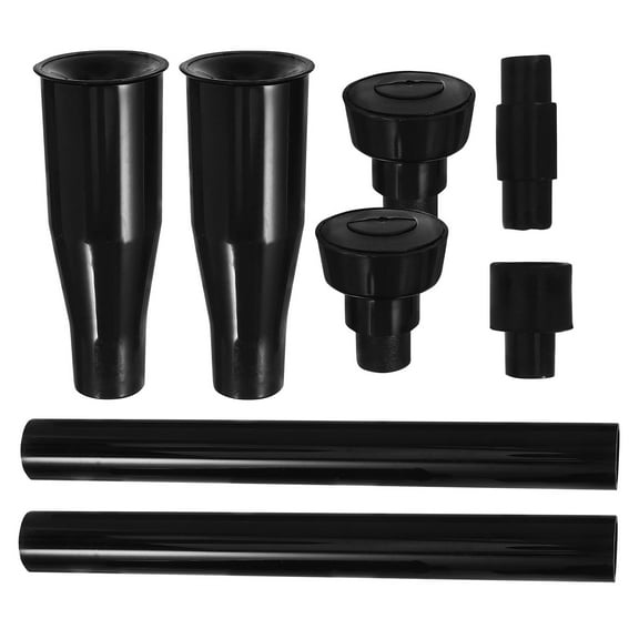 Raindrops 8-Piece Black Fountain Pump Replacement Kit for Outdoor Garden Decor and Pond Water Feature Accessories