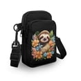 thumbnail image 3 of HELLHERO 4.33"x1.97"x7.09" Adjustable Crossbody Bag, Unisex with Stylish Black Cat Blue Denim, 3 of 7