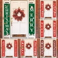 thumbnail image 1 of Dengjunhu 1 Pair Christmas Banner Decorations Outdoor, Merry Christmas Welcome Porch Sign Farmhouse Decor, Xmas Hanging Banner for Front Door Kitchen Wall Christmas Party Decor, 1 of 8
