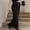 Black, variant on Women's Maternity Skirt High Waisted Adjustable Pregnancy Over the Belly Bodycon Long Skirts Black S