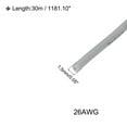 thumbnail image 2 of Silicone Wire 26AWG 26 Gauge Flexible Tinned Copper Standard High-Temperature Hookup Wire Grey 30m/98ft, 2 of 6