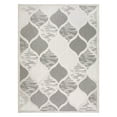 thumbnail image 3 of Leick Home Laurus Gray and Ivory 3' x 5' Rectangle Quatrefoil Indoor/Outdoor Area Rug, 3 of 7