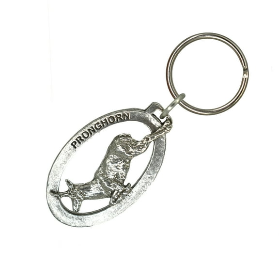 Proghorn Body Keychain, Pronghorn, Outdoorsman, Hunting, M023KC, Key Fob, Key Ring, Keys, Zipper Pull, Luggage Tag, Pewter, Backpack, Over 300 Keychains Designs, Handmade in the USA