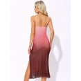 thumbnail image 3 of DARING DIVA Spaghetti Strap Maxi Mesh Cowl Neck Stretchy Flowy Dress XL Pink, 3 of 6