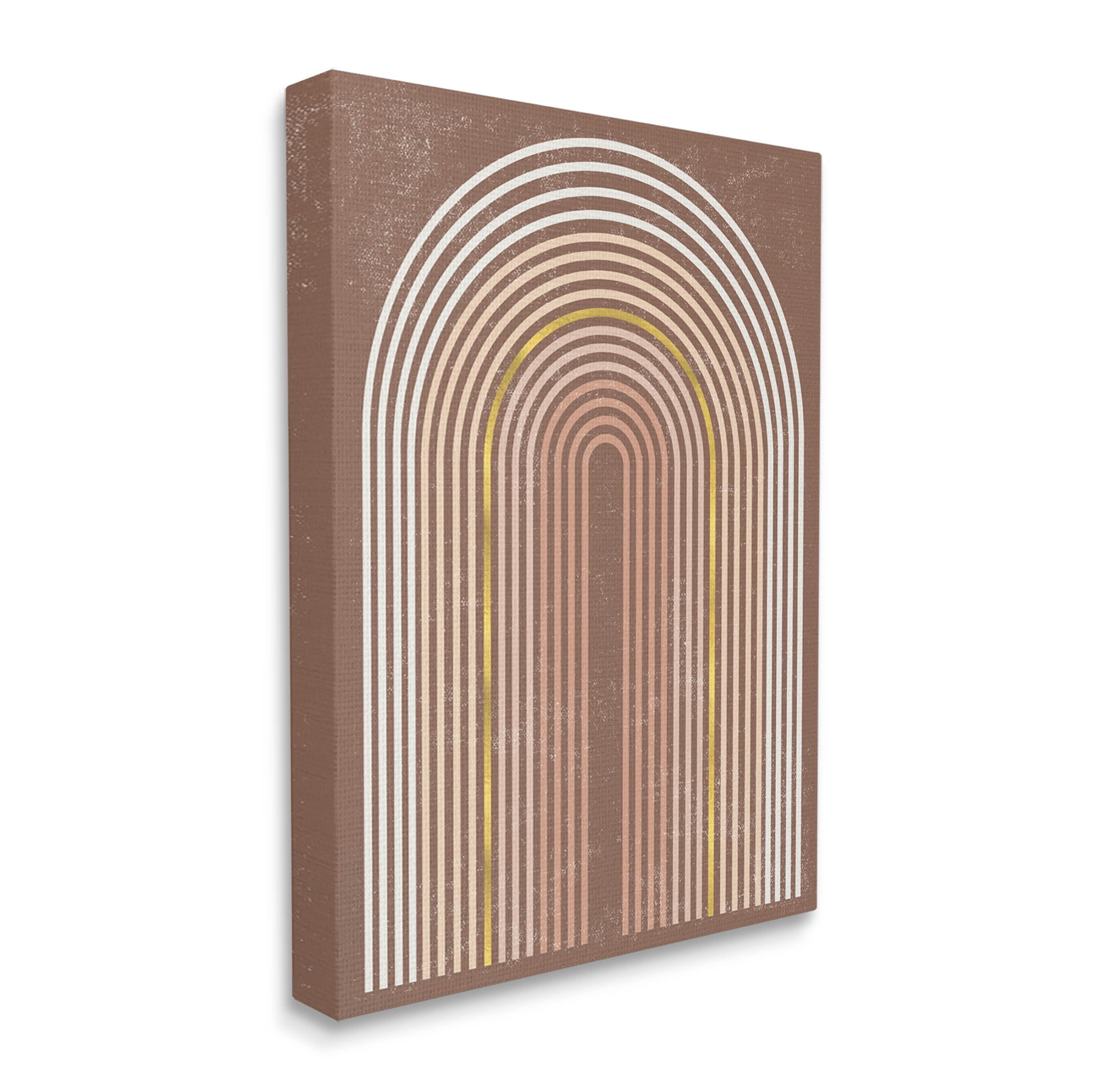Stupell Industries Abstract Rainbow Stripes Arch Graphic Art Gallery Wrapped Canvas Print Wall Art, Design by Caroline Alfreds