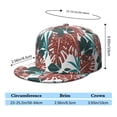 thumbnail image 5 of Botanical Palm Leaf Trucker Hat - Flat Visor Cap for Casual Daily Wear | Tropical Art, 5 of 8