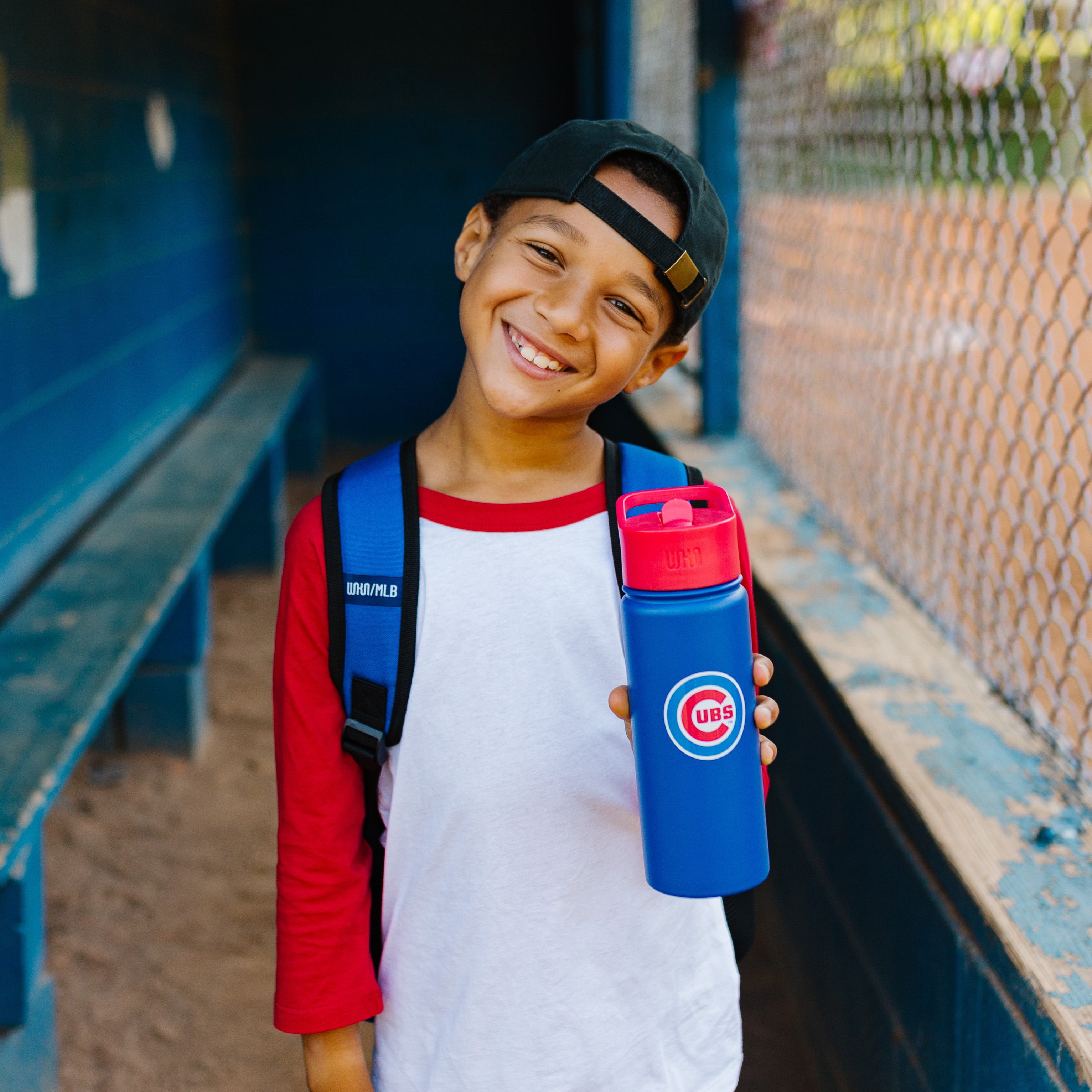 Chicago Cubs™ MLB 18 oz Insulated Steel Water Bottle with Flip-Up Straw Lid