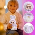 thumbnail image 5 of Plush Rabbit Stuffed Animal Toy With Soft Fluffy Texture, Cute Bow And Bell Details For Enhanced Playfulness, Safe Non-Toxic Materials For Safe Interaction With Big Kids And, 5 of 6