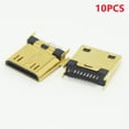 thumbnail image 2 of 10-Pack Mini HDMI Male Connector Seat  Vertical Straight Plug Socket, Lightweight and Space-Saving, 2 of 7