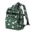 thumbnail image 2 of Green Cartoon Dinosaurs Leaves Pattern Cute School Backpack Bag for School with Padded Back and Adjustable Shoulder Straps 15.25"x11.5"x5.25", 2 of 5