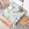 thumbnail image 2 of Pioneer Flower Floral Print Pattern Square Tablecloth, Waterproof Wipeable Spillproof Washable Table Cover for Home Kitchen Party Decor, 52"x52", 2 of 6