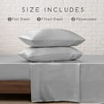 MR&HM Satin Bed Sheets, King Sheets Set, 4 Pcs Silky Bedding Set