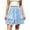 Light Blue, variant on Skater Skirt Women Plus Size Soft Stretch Tiered A Line Skirt Elastic Waist Mini Skirt Vintage Skorts Skirts