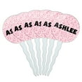 thumbnail image 1 of Ashlee Cupcake Picks Toppers - Set of 6 - Pink Speckles, 1 of 1