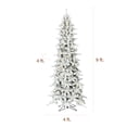 thumbnail image 3 of Fraser Hill Farm 9-Ft Slim Mountain Pine Flocked Artificial Christmas Tree with Warm White LED Lights, FFMPS090-5SN, 3 of 15