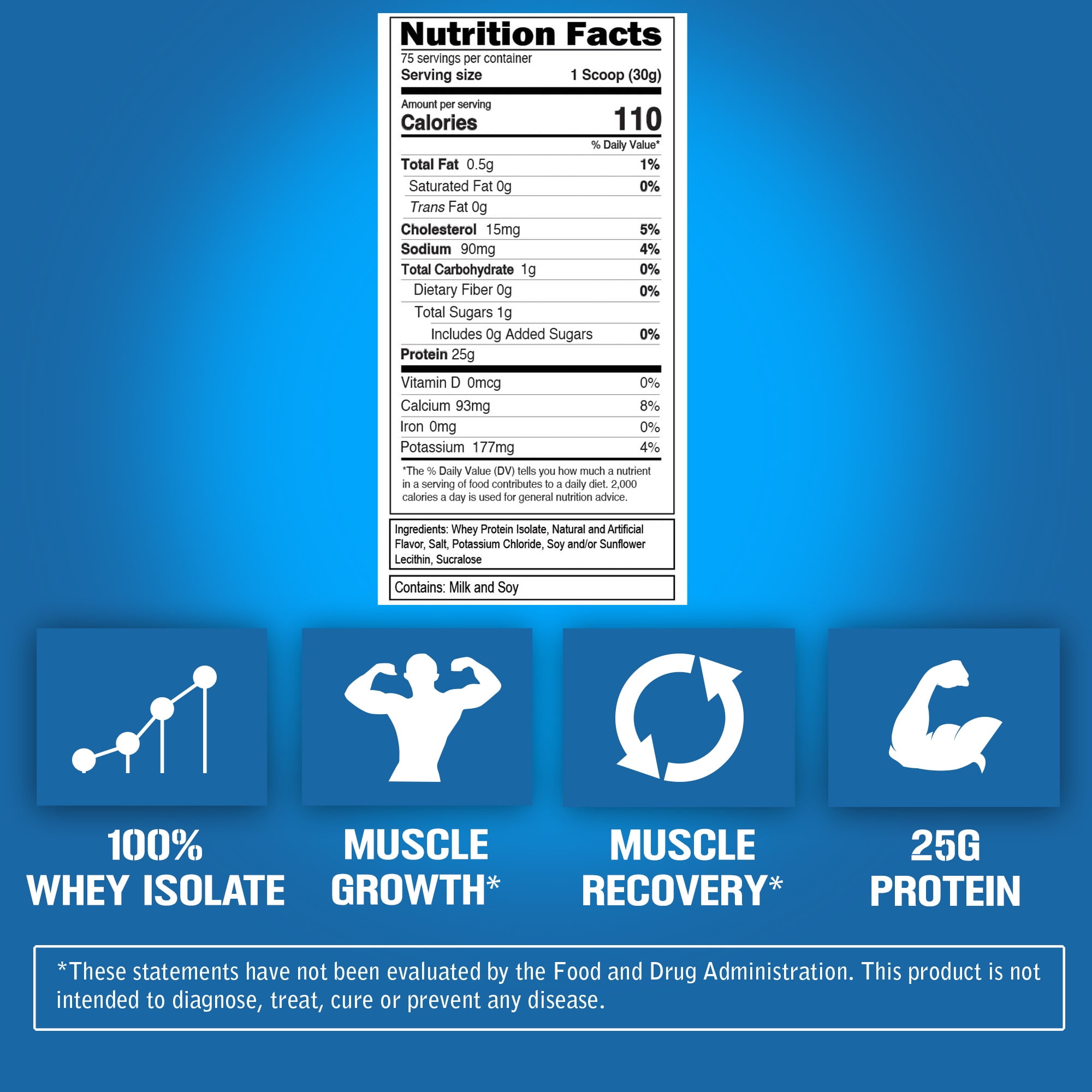 Evlution Nutrition - Whey Protein Isolate - Vanilla Ice Cream - 5lb
